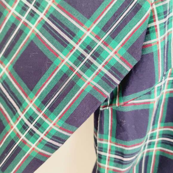 Talbots plaid ruffled button down size 8P - Picture 5 of 7